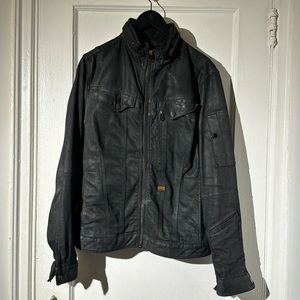 G star black jeans jacket